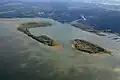 Aerial view of Lois Island