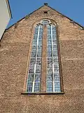 The stained-glass windows