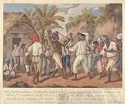 Cudgelling Match between English and French Negroes in the Island of Dominica. 1779.[20]