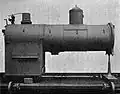 Boiler made of three hoops, with the dome placed centrally