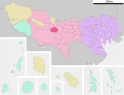 Location of Akishima in Tokyo Metropolis