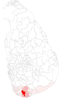 Location of Akuressa