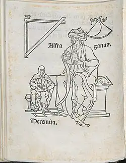 Image 11Portrait of Alfraganus in the Compilatio astronomica, 1493. Islamic astronomers began just before the 9th century to collect and translate Indian, Persian and Greek astronomical texts, adding their own astronomy and enabling later, particularly European astronomy to build on. Symbolic for the post-classical period, a period of an increasing trans-regional literary culture, particularly in the sciences, spreading and building on methods of science. (from Human history)