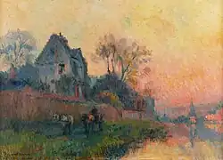 Bords de Seine à Chatou, oil on canvas, 46.4 by 65.1&nbsp;cm (18.25 by 25.6 in)