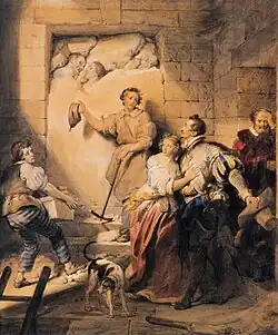 The Immured based on the legend of the Château du Bousquet, recorded in the Chronicle of the House of Roquefeuil (1926) by Colonel Daupeyroux which tells of a lord who walled up his daughter and a neighbor lover over an illicit affair