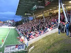The West Stand on match day