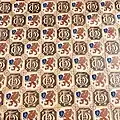 Tiles in the interior of the DeTrafford Chapel