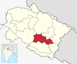 Location in Uttarakhand