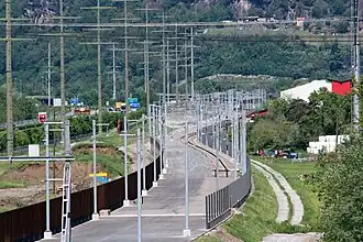 Start of the new 7-kilometre-long (4.3&nbsp;mi) open-air section from Giustizia to the south portal