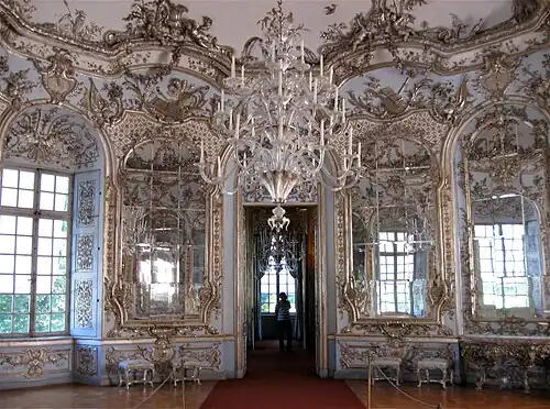 Hall of Mirrors of Amalienburg by Johann Baptist Zimmermann (1734–1739)