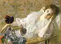 Ame d’Automne (Autumn Soul). Pastel on brown paper, c. 1890s. Model probably Hélène Linder[4]