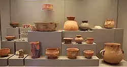 Early and Middle Neolithic pottery, 6500–5300&nbsp;BC; in the National Archaeological Museum, Athens