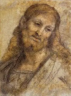 Head of a Bearded Man, 1500-1510 - black, red, and yellow chalk on brownish paper; H. 374&nbsp;mm, W. 273&nbsp;mm, Metropolitan Museum