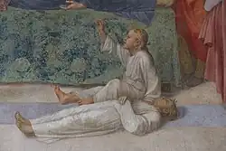 Andrea del Sarto, S Filippo Benizi's Death and Child Restored to Life (detail), 1509f, SS Annunziata, Chiostrino dei Voti, Florence