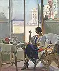 Lady at the Breakfast Table, oil on canvas 68 x 58&nbsp;cm