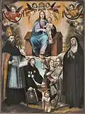 Sienese artist, Madonna and Child with Augustinian Saints