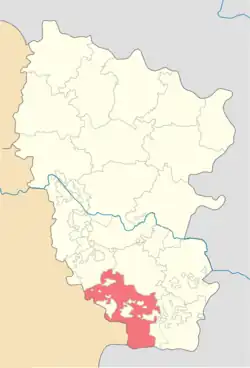 Location of Antratsytivskyi Raion