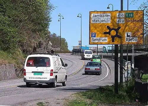 View of the roadway