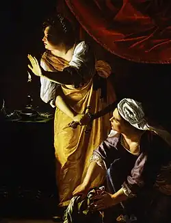 Artemisia Gentileschi, Judith and Her Maidservant with the Head of Holofernes (c. 1625)
