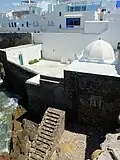 View of the cemetery's platform on the shore.