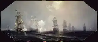 The 80-gun Auguste (1779) at the Battle of the Chesapeake.