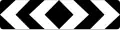 (D4-2-3) End of road Curve marker (used at T-junctions)