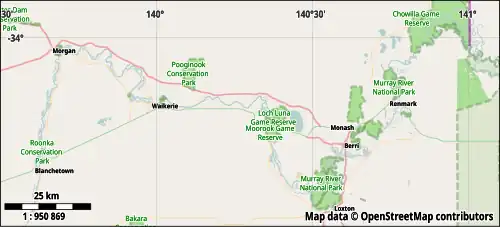 Moorook is located in Australia South Australia Riverland