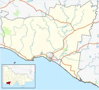 Codrington is located in Shire of Moyne