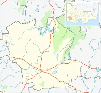 Penshurst is located in Shire of Southern Grampians