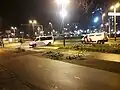 Bicycles thrown on the street