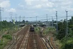 View from western overpass