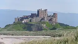 Colour photograph of Bamburgh Castle