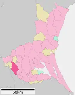 Location of Bandō