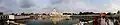 Panorama view across the sarovar of the complex