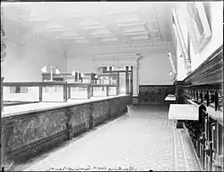 View of banking chamber, Auckland Savings Bank, circa 1910
