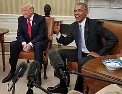 President Obama meets with president-elect Trump in November 2016.