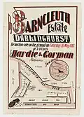 Barncleuth Estate, Darlinghurst – Hardie and Gorman – Elizabeth Bay Rd, Rushcutter's Bay Rd, 1883.[10][11]