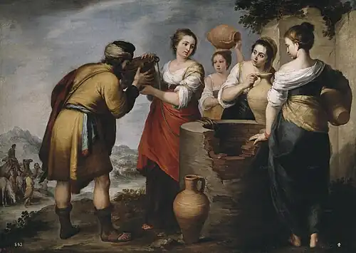 Rebecca and Eliezer (17th century) by Bartolomé Esteban Murillo