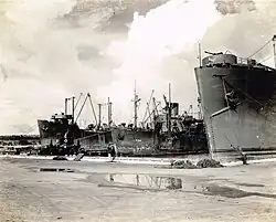 Navy ships docked at Saipan