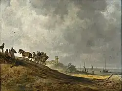 Jan van Goyen: Beach scene, 1638
