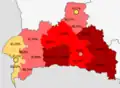 Belarusians in the region &nbsp;&nbsp;>95% &nbsp;&nbsp;90—95% &nbsp;&nbsp;85—90% &nbsp;&nbsp;<85%