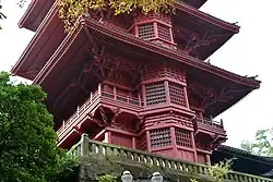 Close-up of the façade