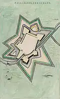 Map of the fortification from the Atlas Van Loon (1649)