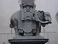 Close-up view from the west