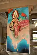 RSS Bharat Matha picture in the temple
