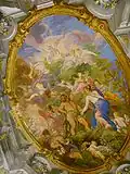 Giuseppe Nicola and Tommaso Nasini, Hercules at the Crossroads or Hercules in the Garden of the Hesperides, fresco, Biblioteca Riccardiana, The Sala Esposizione.