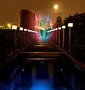 Light art performance photography: Blue Mystery
