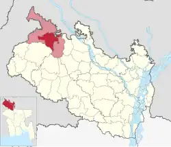 Location of Boda