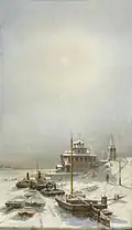 Winter in Borisoglebsk before 1902 Yekaterinburg Museum of Fine Arts