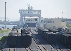 The Lüshun (Dalian) terminal of the Bohai Train Ferry